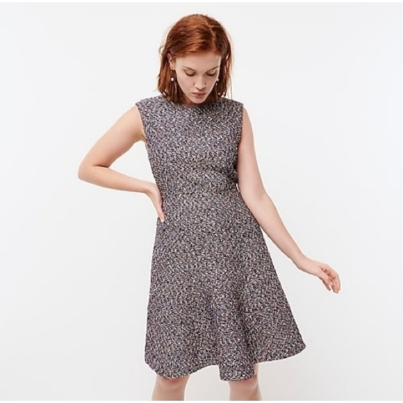 J Crew Womens A-Line Confetti Tweed Sleeveless Dress Size 000. - Picture 1 of 12